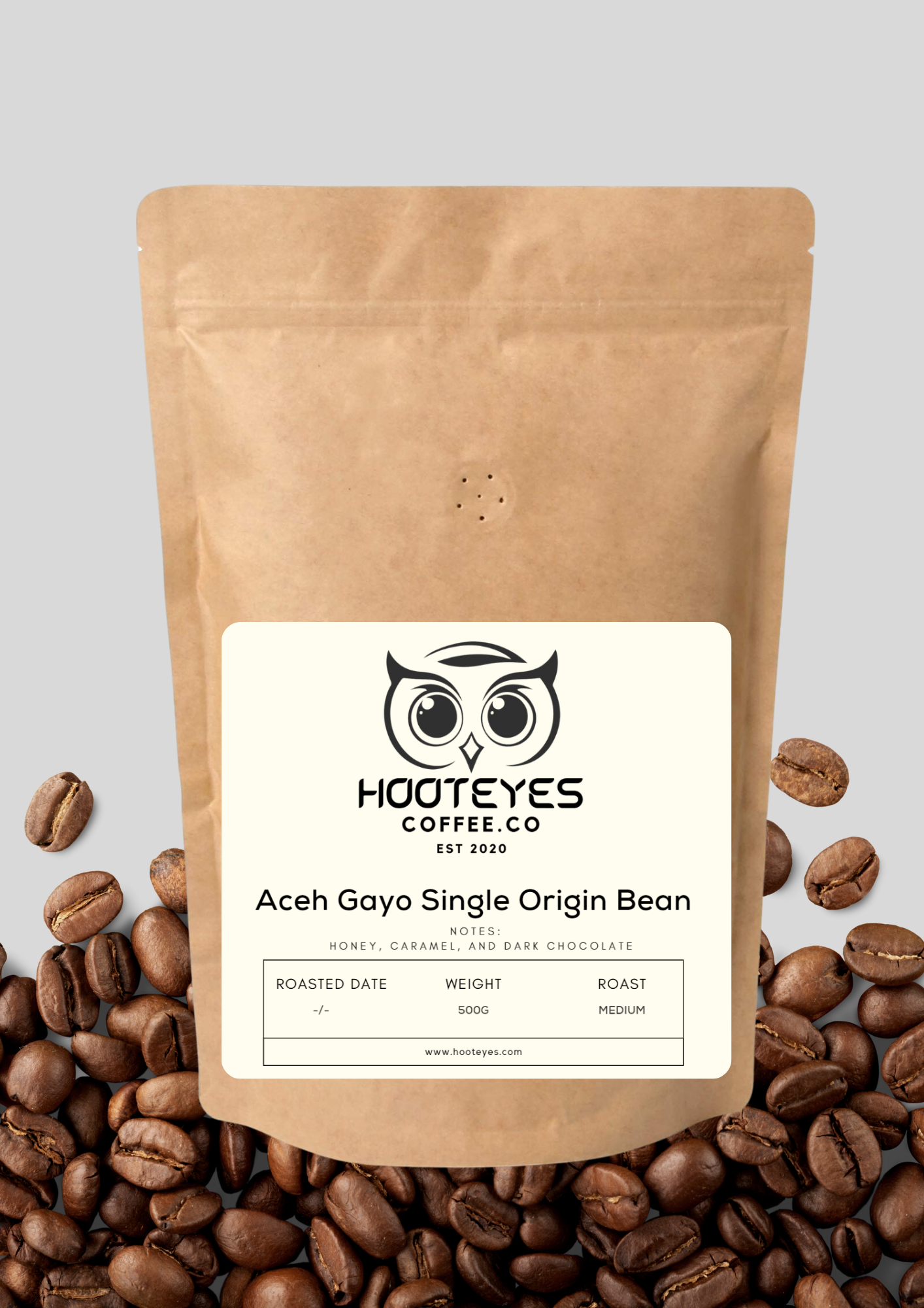 Aceh Gayo Single Origin Bean (Medium Roast) 100% Arabica, natural washed